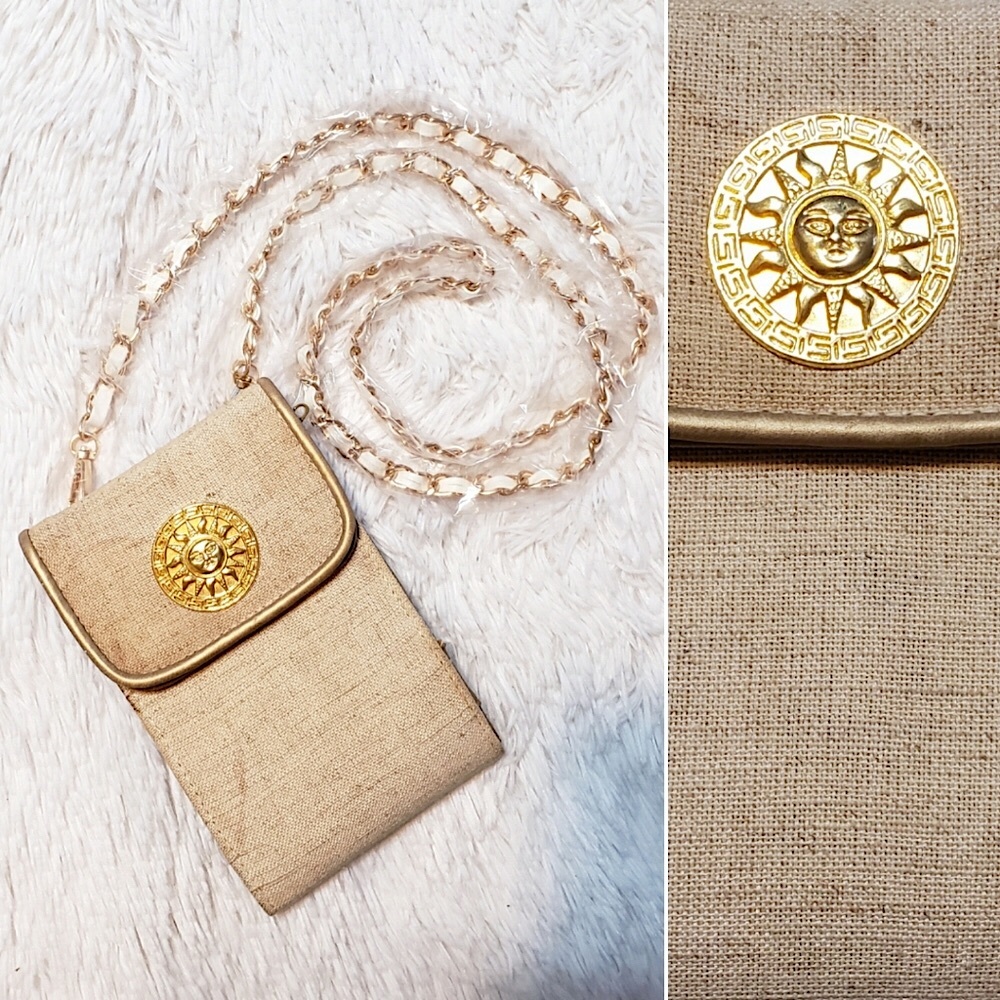 90’s Celestial Gold Chain Strap Mini Purse Vintage